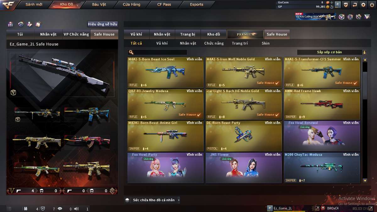 shop acc cf uy tin gia re